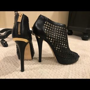 Michael Kors Caged Leather Booties